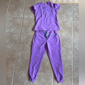 Figs Light Purple Scrubs Size Sm/M Zamora and Catarina